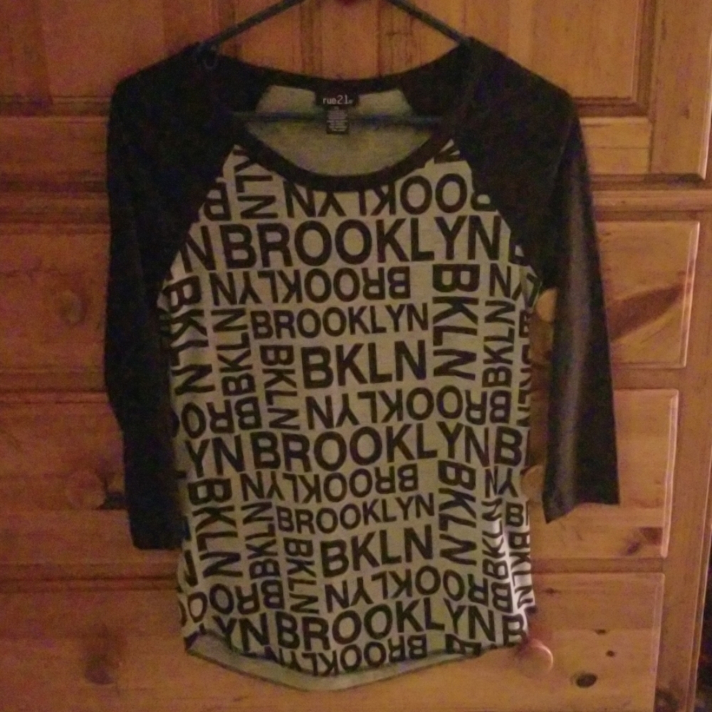 Rue 21 3/4 sleeve Brooklyn tee